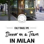 Dinner on a historic tram in Milan