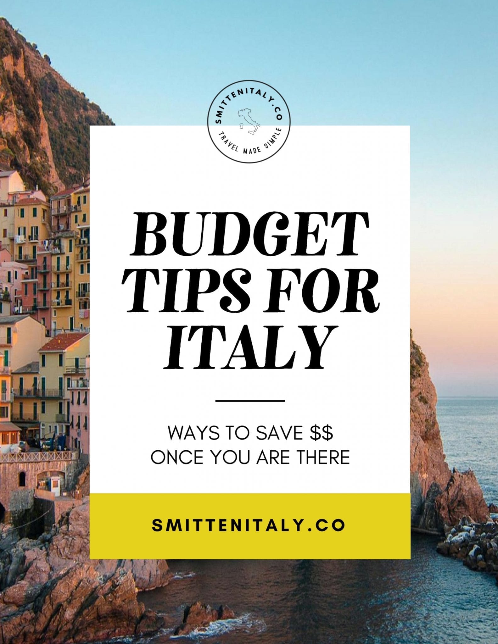 Italy Travel Tips: There are so many ways to cut your spending and still have a wonderful trip. Today I'm sharing my favorite ways of saving money once you are in Italy. Read the tips & grab your copy of our budget calculator and start planning your trip now! #italytravel #italytraveltips #travelbudget